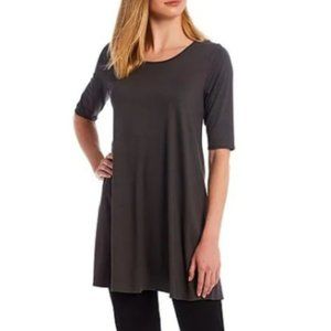 Excellent Used Condition Eileen Fisher Bark Viscose Scoop Neck tunic Size S/P